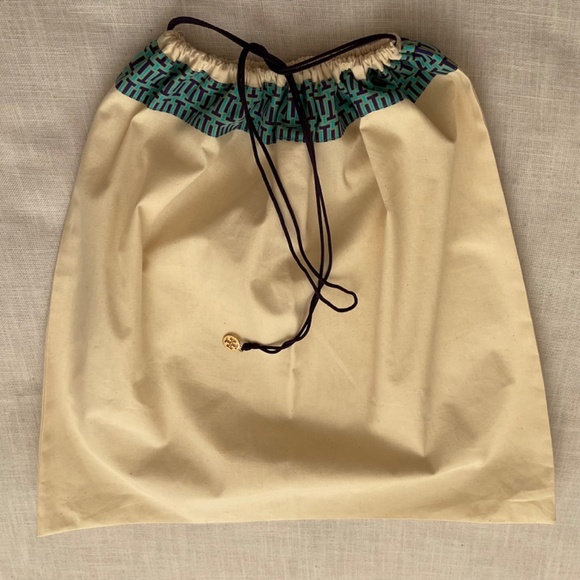 •Tory Burch Cotton Large Dust Bag Logo Drawstring 23”x23” NEW - Picture 2 of 6